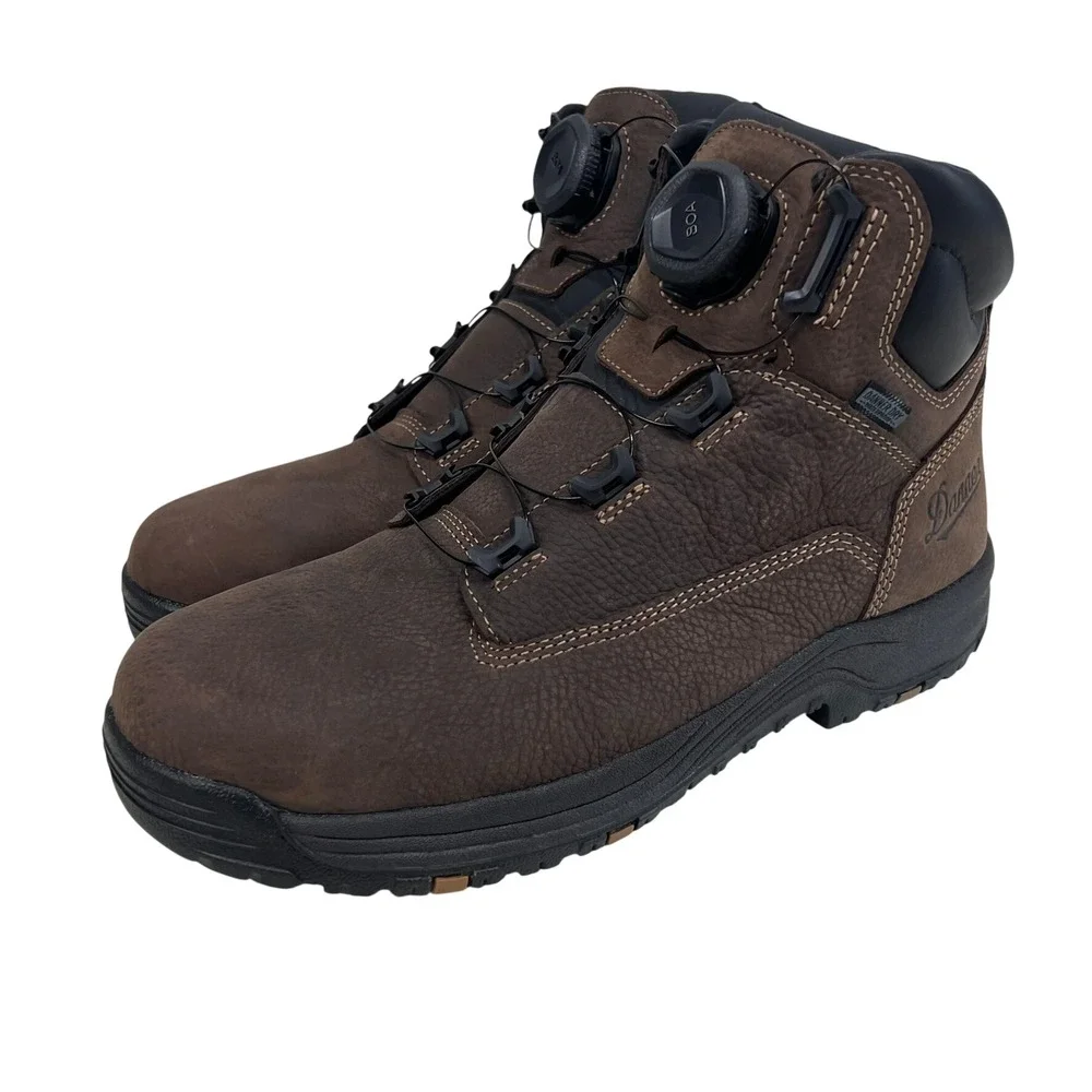 Danner Caliper BOA 6 Brown AL Mens 10 EE Waterproof Work Boots 19420 Alum Toe